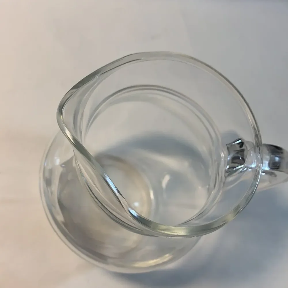 Clear Glass Serving Pitcher Handle Mimosa 22 Ounce Kitchen Bar Accessories  Used